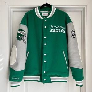 Princess Diana Eagles Letterman Jacket Mitchell and Ness